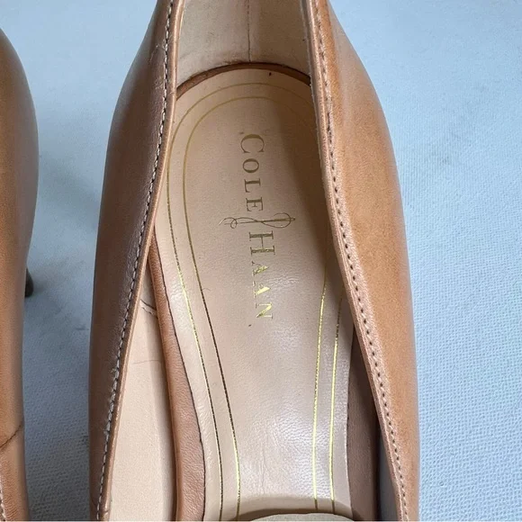 Cole Haan leather tan spike heel pumps - Picture 5 of 9